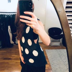 WILDFOX White Label Tank Polka Dot Sweater